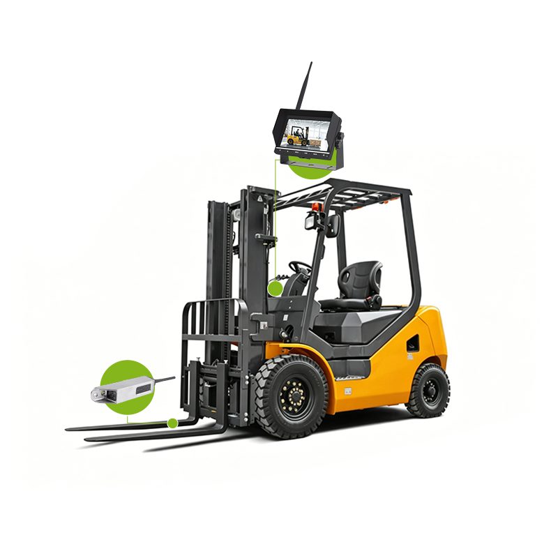 Efficient operations with waterproof wireless forklift camera system